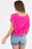 She+Sky Magenta V Neck Textured Sweater Vest sold by Lime Lush