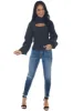 Charcoal Ribbed Cut Out Turtleneck Sweater sold by Lime Lush