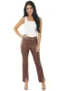 Spice Faux Leather Slit Hem Straight Pants sold by Lime Lush