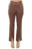 Spice Faux Leather Slit Hem Straight Pants sold by Lime Lush