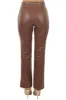 Spice Faux Leather Slit Hem Straight Pants sold by Lime Lush