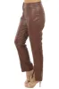 Spice Faux Leather Slit Hem Straight Pants sold by Lime Lush