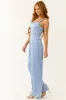 Slate Blue Sleeveless Sweetheart Neck Jumpsuit sold by Lime Lush