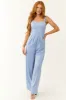 Slate Blue Sleeveless Sweetheart Neck Jumpsuit sold by Lime Lush