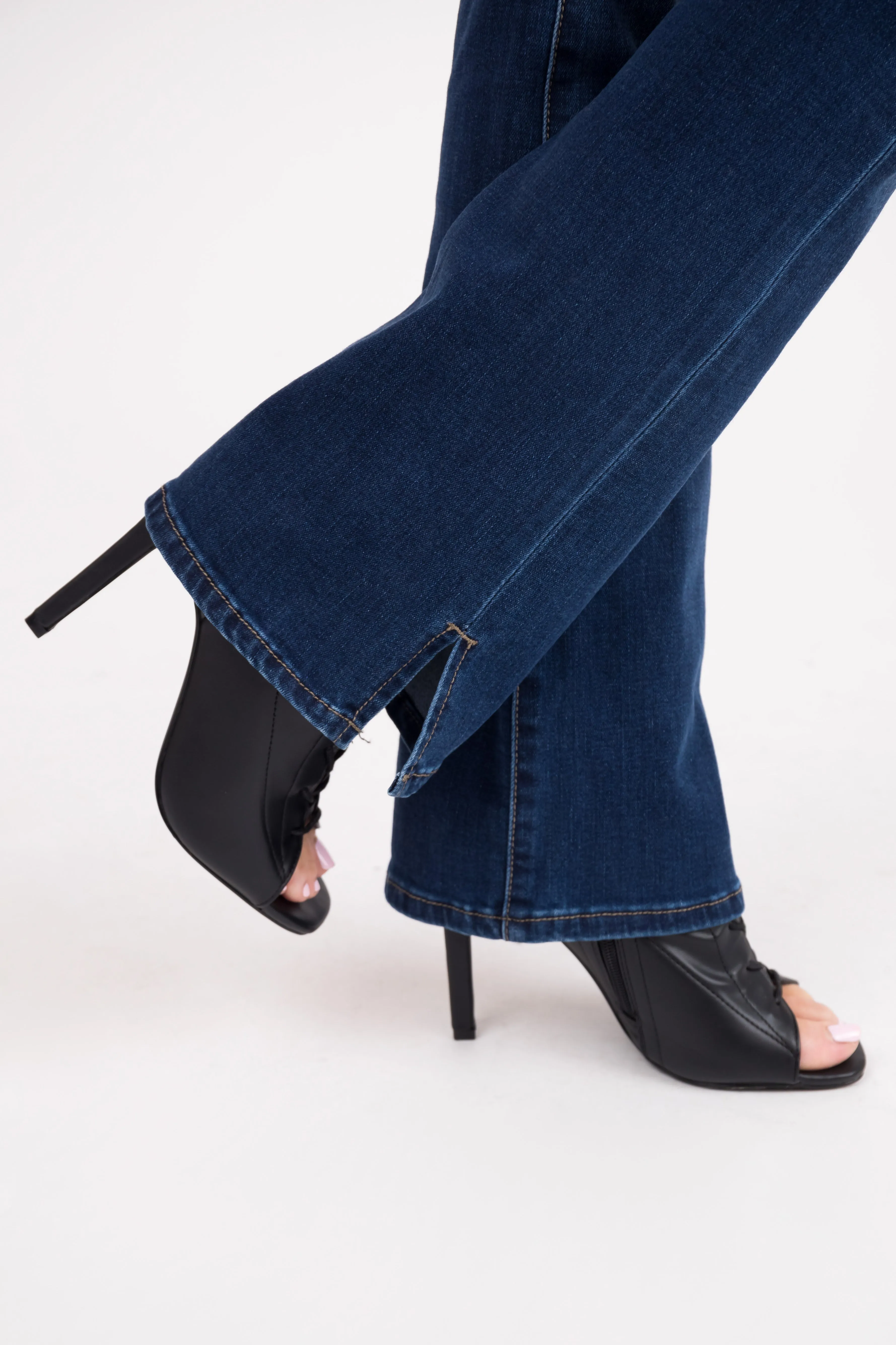 KanCan Medium Dark Wash High Rise Bootcut Jeans sold by Lime Lush product image thumbnail 5