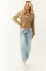 Brown Sugar Asymmetrical Button Up Cardigan sold by Lime Lush