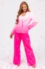 Magenta Front Zipper Wide Leg Trouser sold by Lime Lush