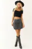 Black Scalloped Trim Ribbed Crop Top sold by Lime Lush