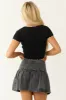 Black Scalloped Trim Ribbed Crop Top sold by Lime Lush