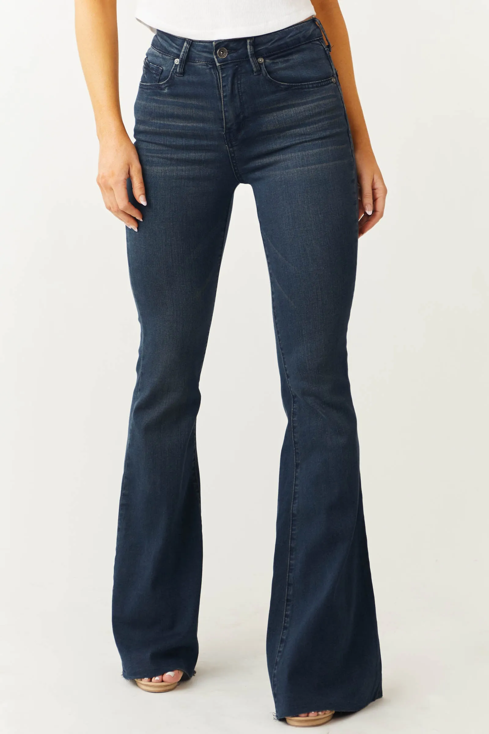 Special A Vintage Dark Wash High Rise Flare Jeans sold by Lime Lush product image thumbnail 3