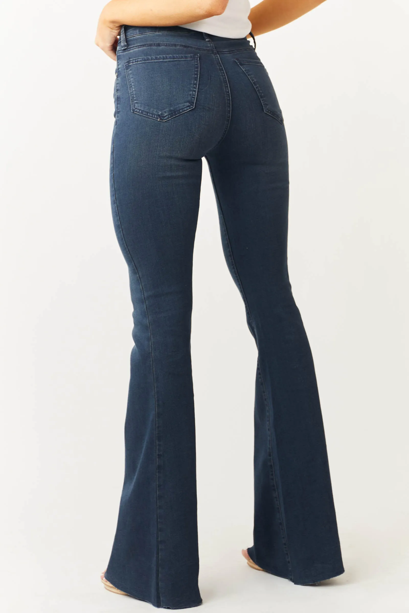 Special A Vintage Dark Wash High Rise Flare Jeans sold by Lime Lush product image thumbnail 5