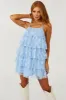 Powder Blue Sleeveless Layered Lace Mini Dress sold by Lime Lush