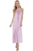 Pale Iris Sleeveless Maxi Dress with Front Lace Detail sold by Lime Lush