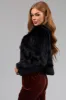 Black Soft Faux Fur Cropped Jacket sold by Lime Lush