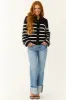 Black and White Striped Button Down Cardigan sold by Lime Lush