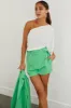 Off White One Shoulder Dolman Sleeve Soft Knit Top sold by Lime Lush