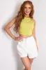 Light Lime Cropped Ribbed Knit Tank Top sold by Lime Lush