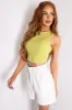 Light Lime Cropped Ribbed Knit Tank Top sold by Lime Lush
