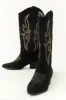 Black Embroidered Western Style Boots sold by Lime Lush