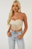 Sand Padded Mesh Corset Tank Top sold by Lime Lush