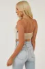 Sand Padded Mesh Corset Tank Top sold by Lime Lush