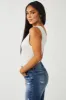 Cloud Grey Ruched Side Double Layered Tank Top sold by Lime Lush