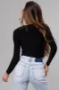 Black Sweetheart Neck Long Sleeve Crop Top sold by Lime Lush