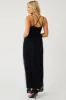 Black Lace Sleeveless Mesh Maxi Dress sold by Lime Lush