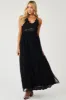 Black Lace Sleeveless Mesh Maxi Dress sold by Lime Lush