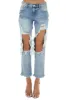 Cello Medium Wash Mid Rise Distressed Jeans with Frayed Detail sold by Lime Lush