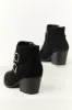 Black Double Buckle Strap Ankle Booties sold by Lime Lush