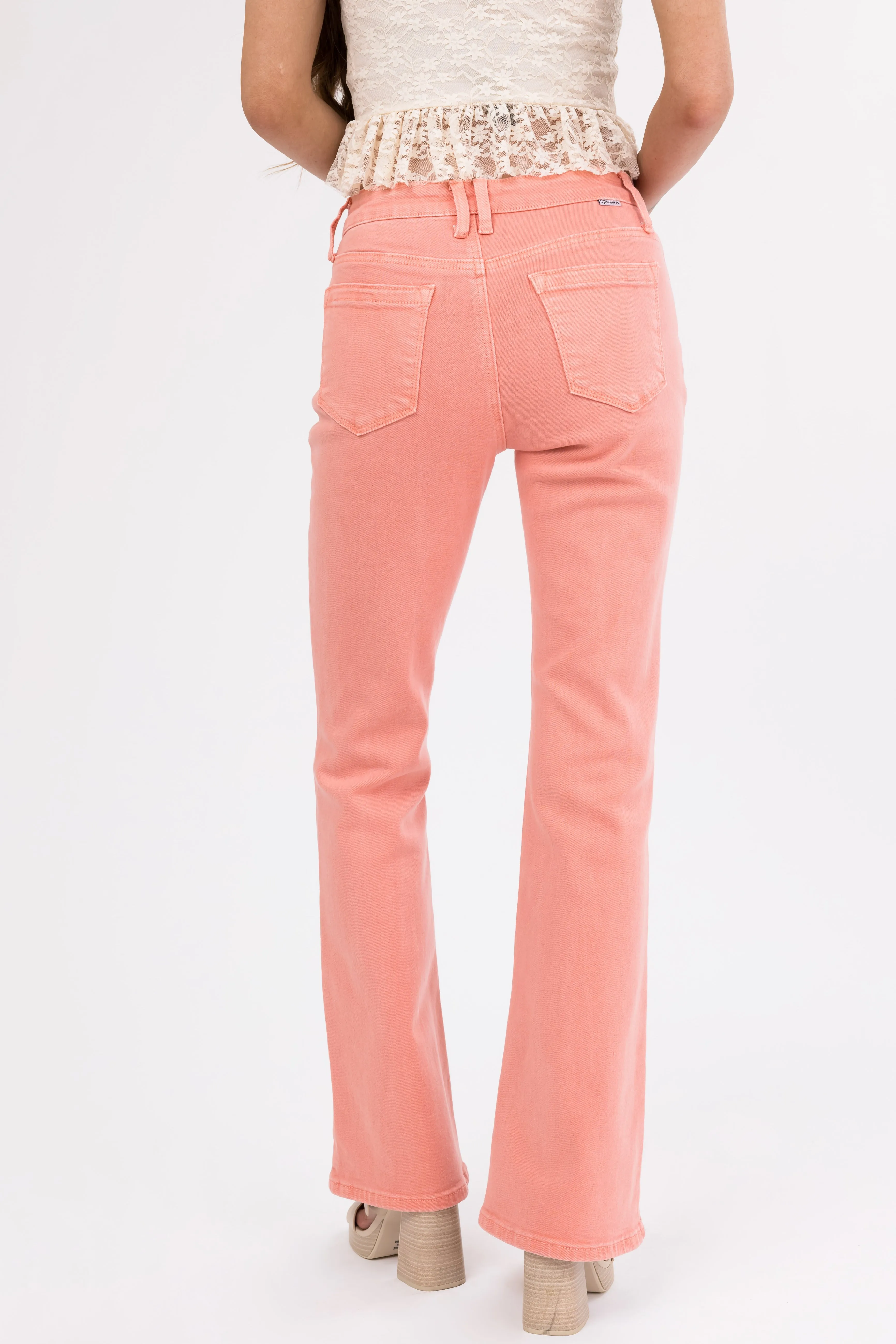 Special A Salmon Slim Bootcut Jeans sold by Lime Lush product image thumbnail 5
