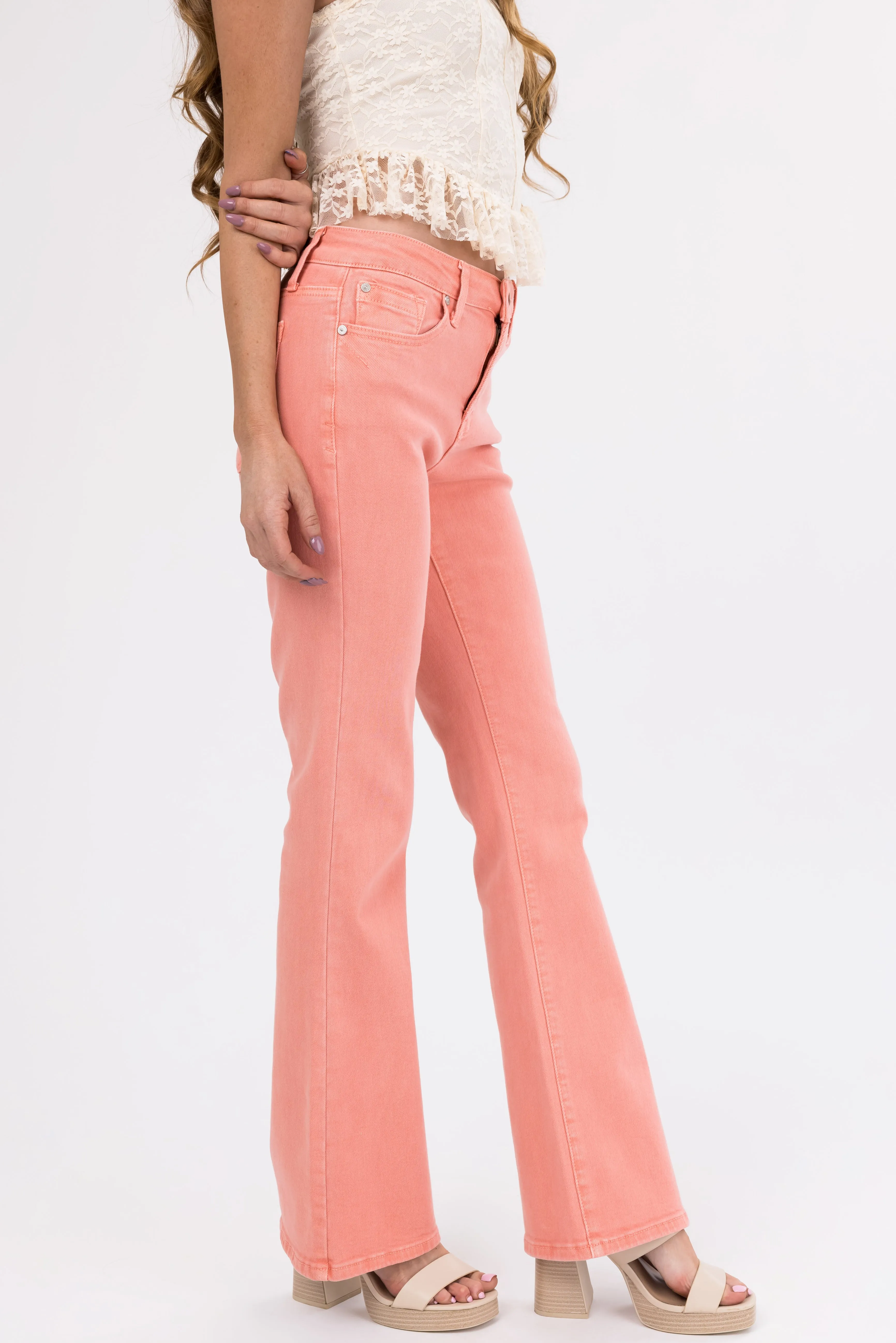 Special A Salmon Slim Bootcut Jeans sold by Lime Lush product image thumbnail 4