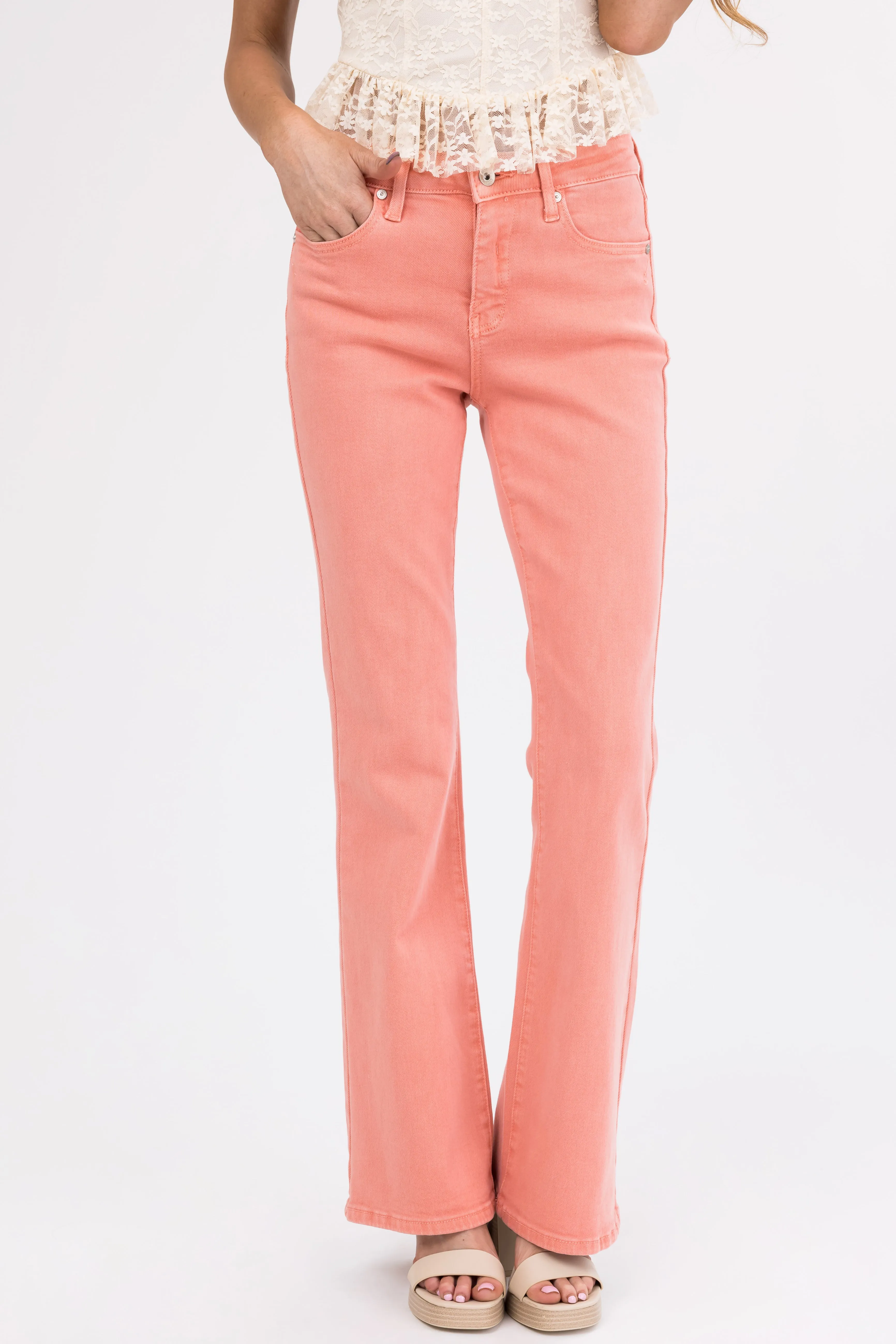 Special A Salmon Slim Bootcut Jeans sold by Lime Lush product image thumbnail 3