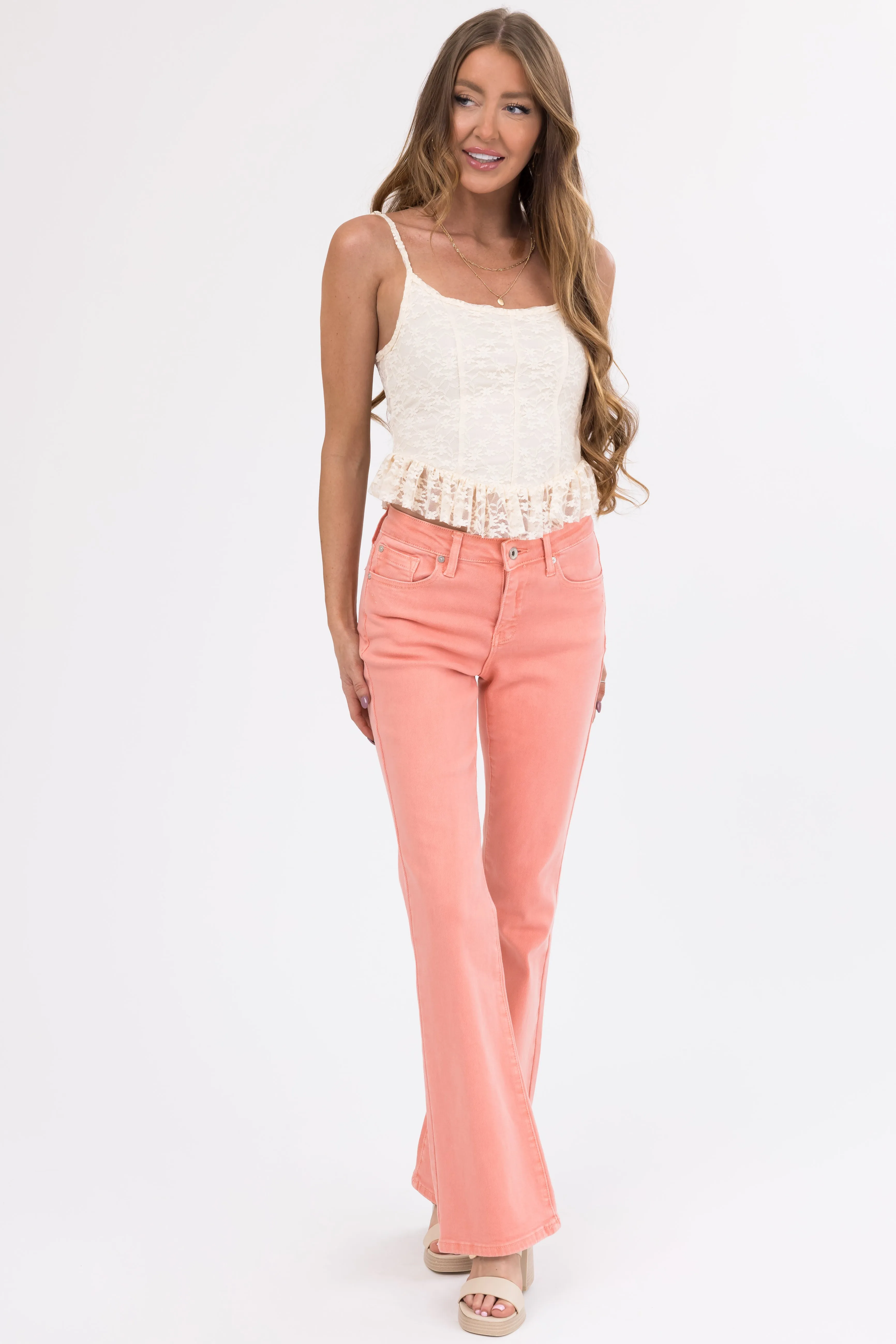 Special A Salmon Slim Bootcut Jeans sold by Lime Lush product image thumbnail 2