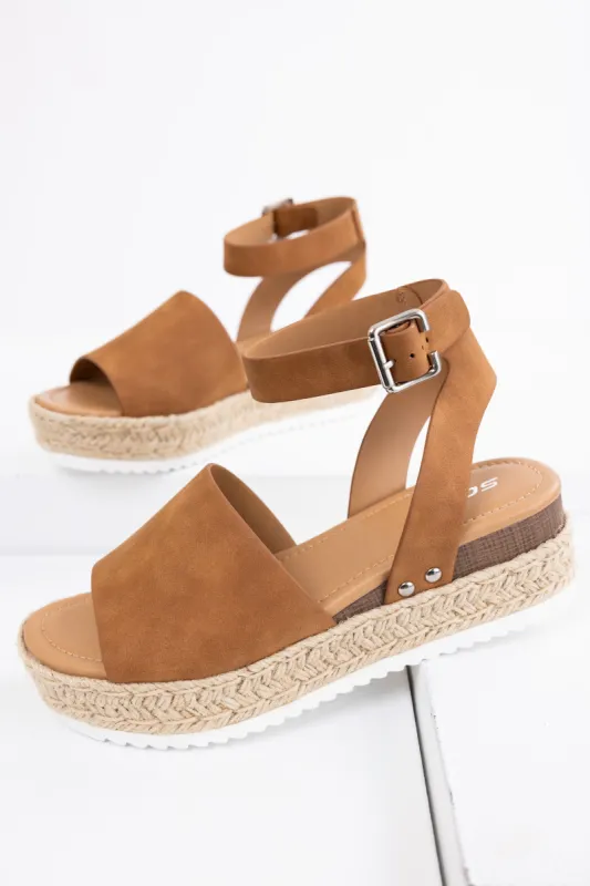 Sepia Ankle Strap Espadrille Platform Sandals sold by Lime Lush