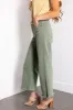 Risen Olive Tummy Control Cropped Wide Jeans sold by Lime Lush