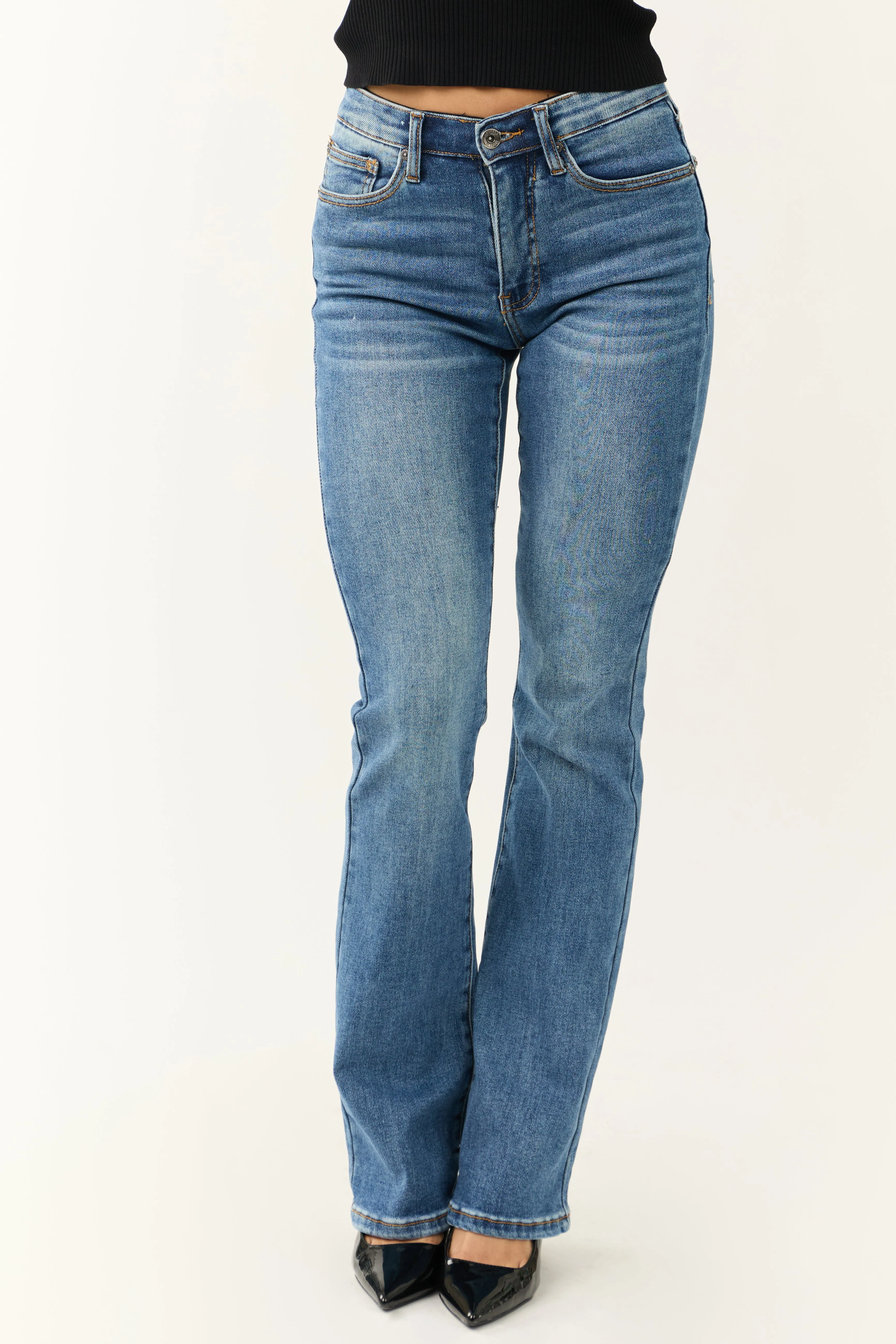 Special A Slim Bootcut Tummy Control Dark Wash Jeans sold by Lime Lush