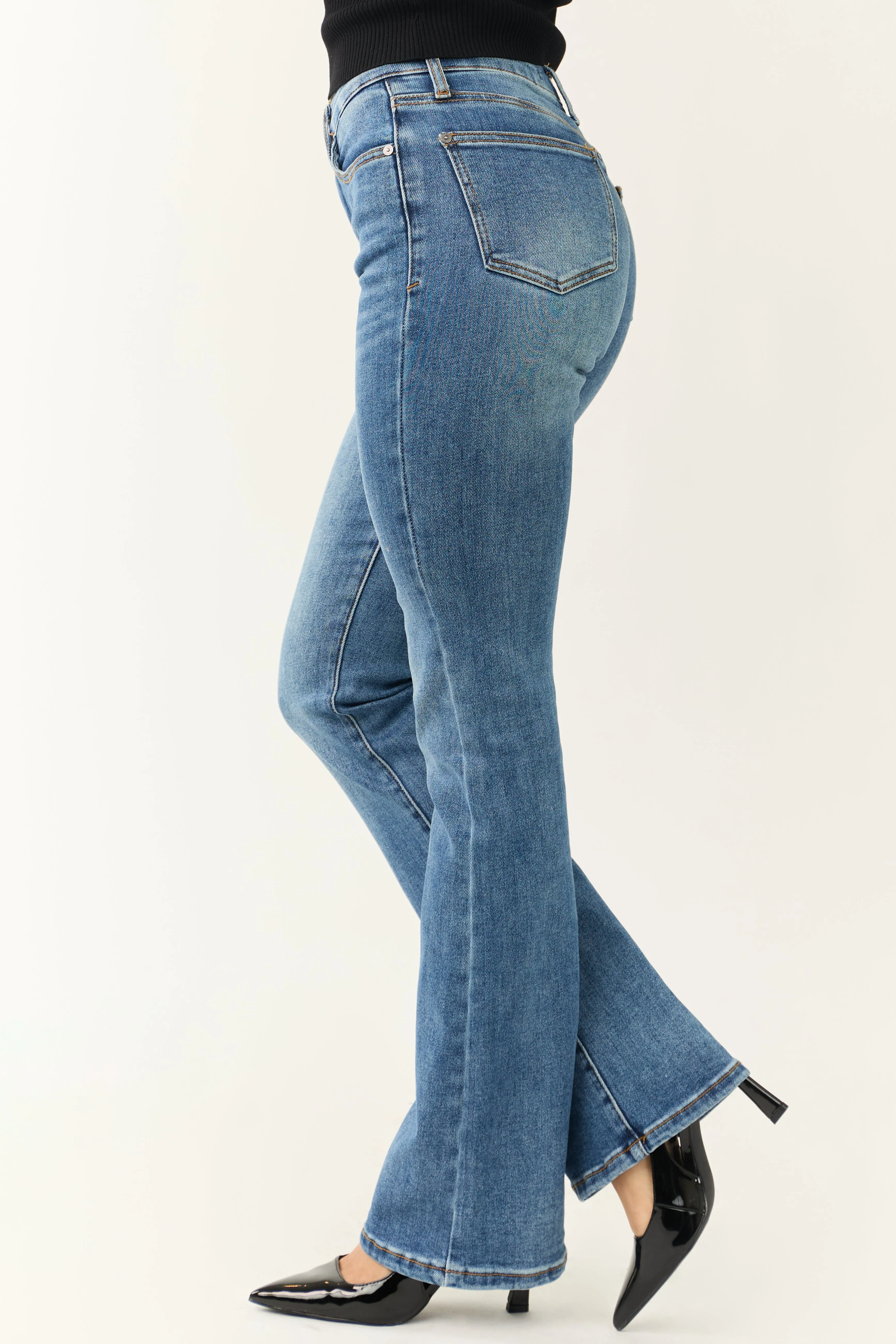 Special A Slim Bootcut Tummy Control Dark Wash Jeans sold by Lime Lush product image thumbnail 3