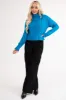 Azure Cropped Ribbed Cable Knit Sweater sold by Lime Lush