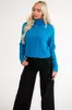 Azure Cropped Ribbed Cable Knit Sweater sold by Lime Lush