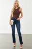 KanCan Dark Wash High Rise Bootcut Jeans with Side Slits sold by Lime Lush