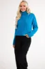 Azure Cropped Ribbed Cable Knit Sweater sold by Lime Lush