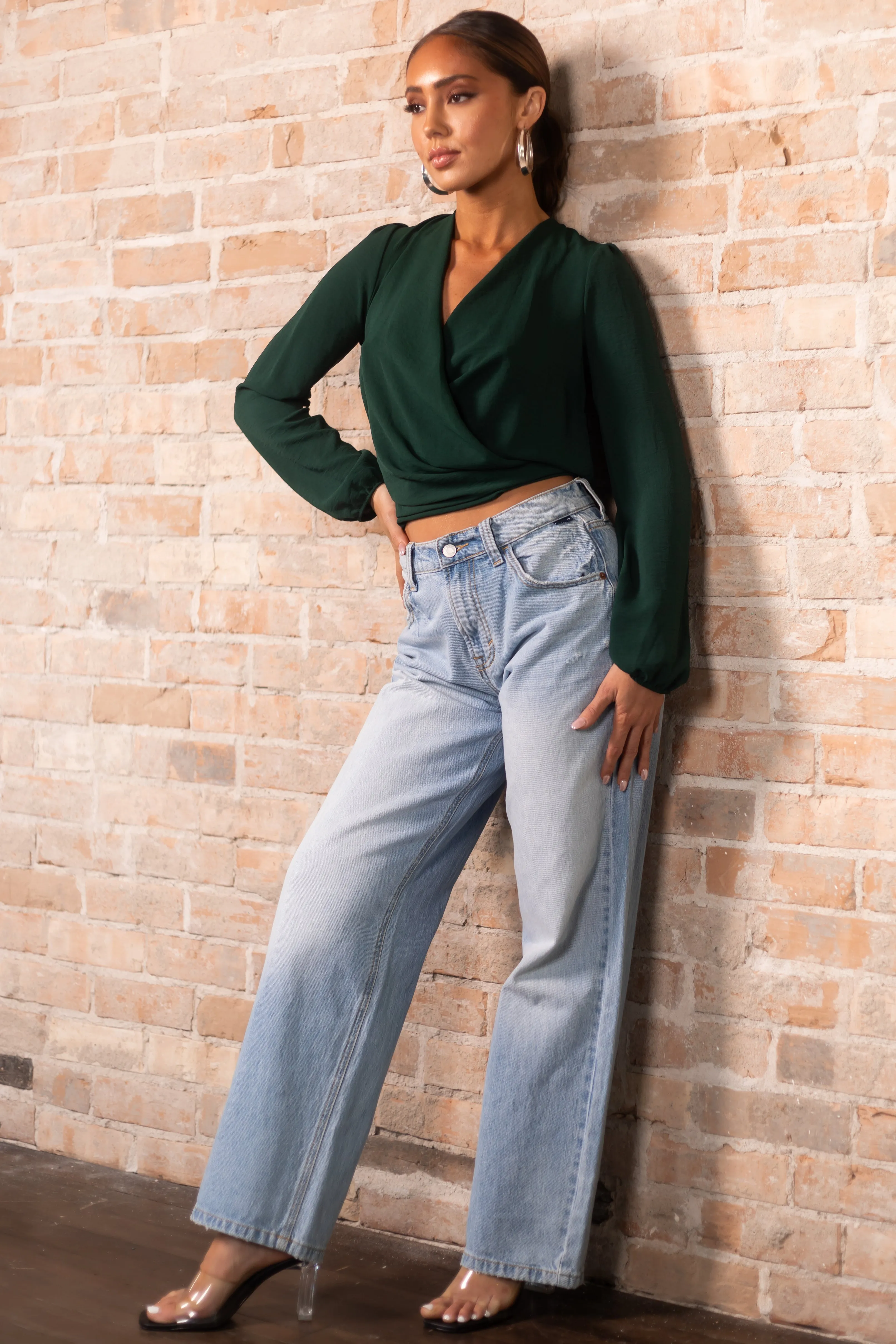 Cello Light Wash Vintage Low Rise Loose Fit Jeans sold by Lime Lush