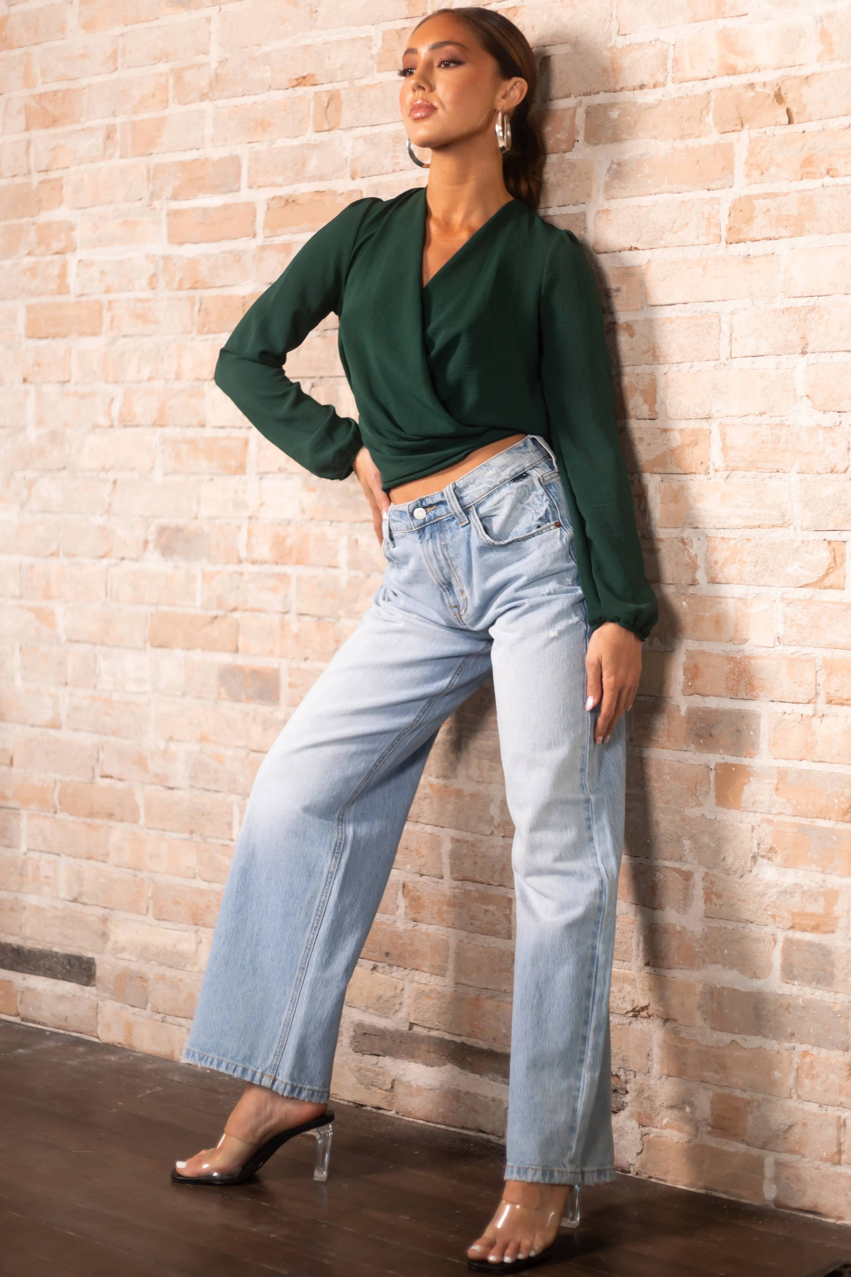 Cello Light Wash Vintage Low Rise Loose Fit Jeans sold by Lime Lush product image thumbnail 5