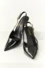 Black Pointed Toe Slingback Heels sold by Lime Lush