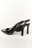 Black Pointed Toe Slingback Heels sold by Lime Lush