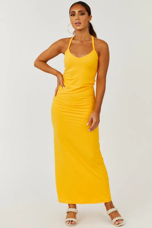 Marigold Racerback Soft Knit Cami Maxi Dress sold by Lime Lush
