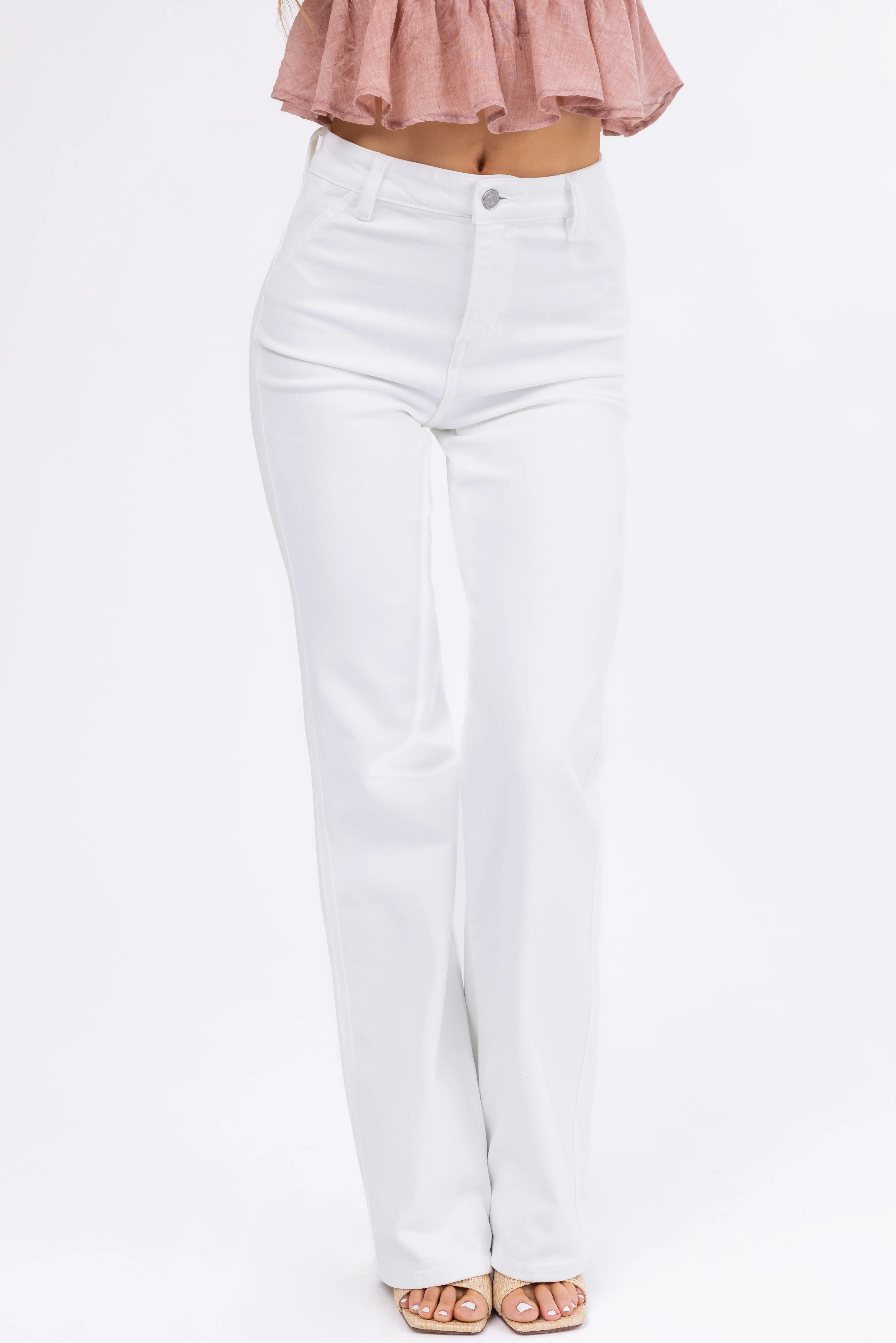 KanCan Off White Ultra High Rise Flare Jeans sold by Lime Lush product image thumbnail 3