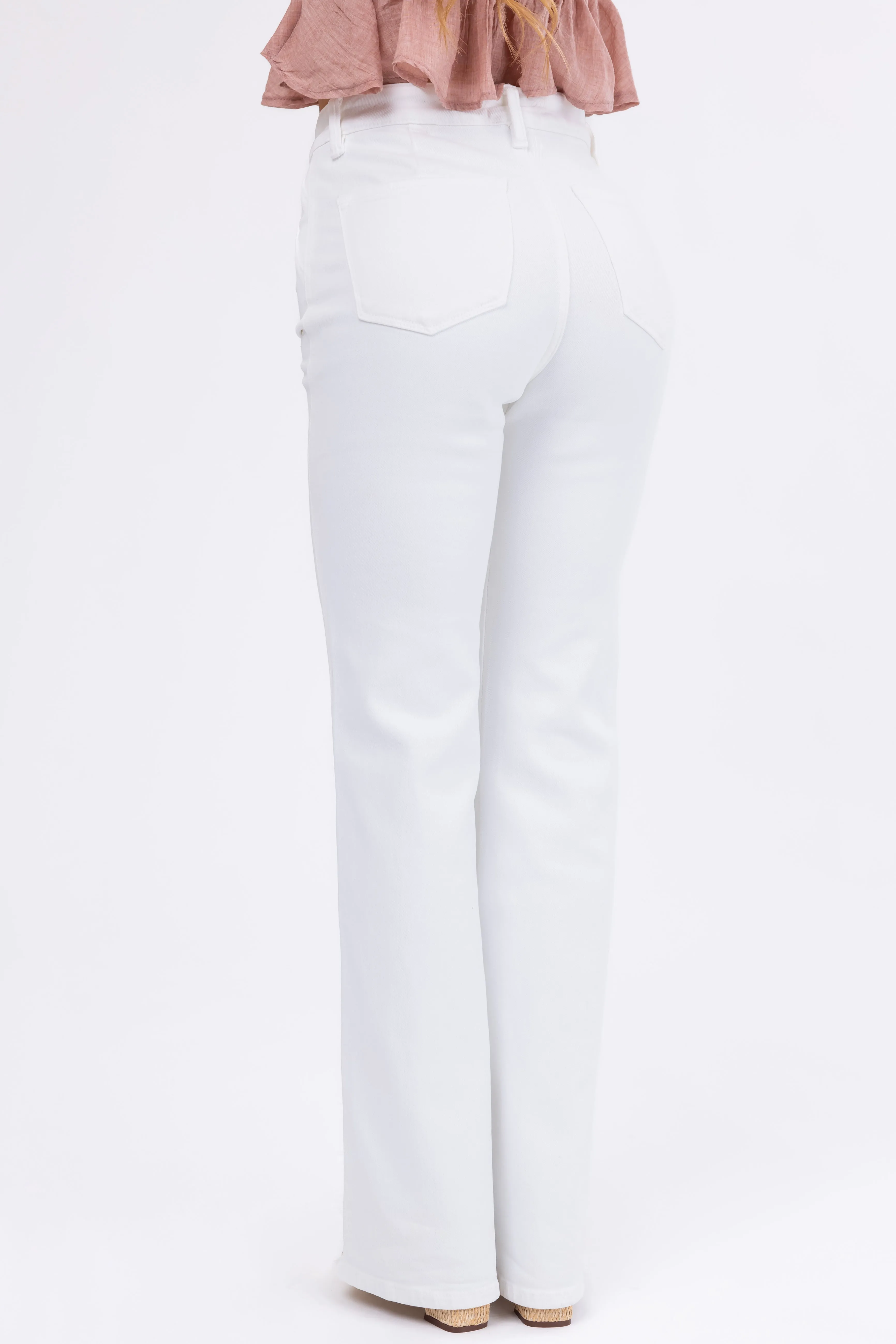 KanCan Off White Ultra High Rise Flare Jeans sold by Lime Lush product image thumbnail 5